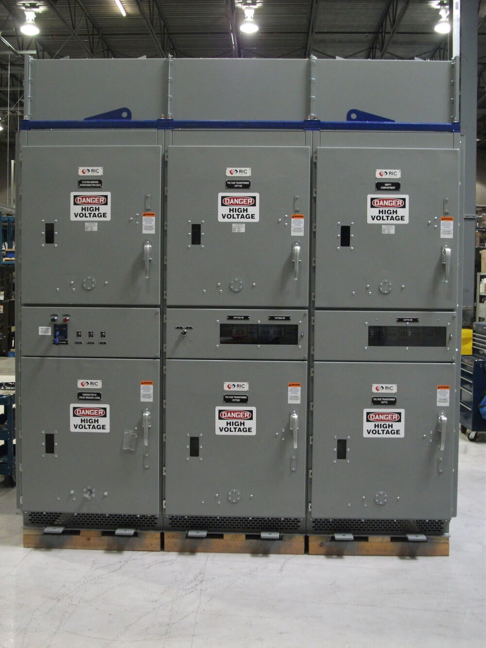 15kV Arc Resistant Metal Clad Switchgear front view - BC Hydro Ruskin Dam