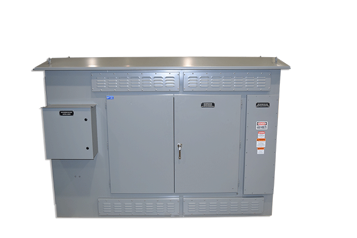 Front view of 480V 1600A low voltage switchgear