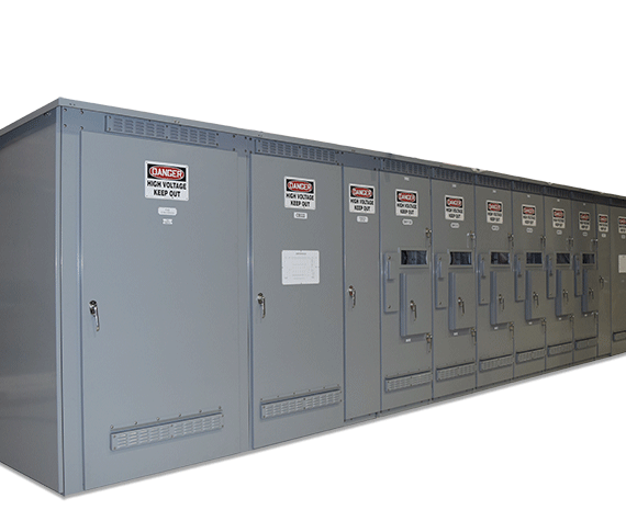 15kV, 1200A Metal Clad Switchgear Lineup Front View