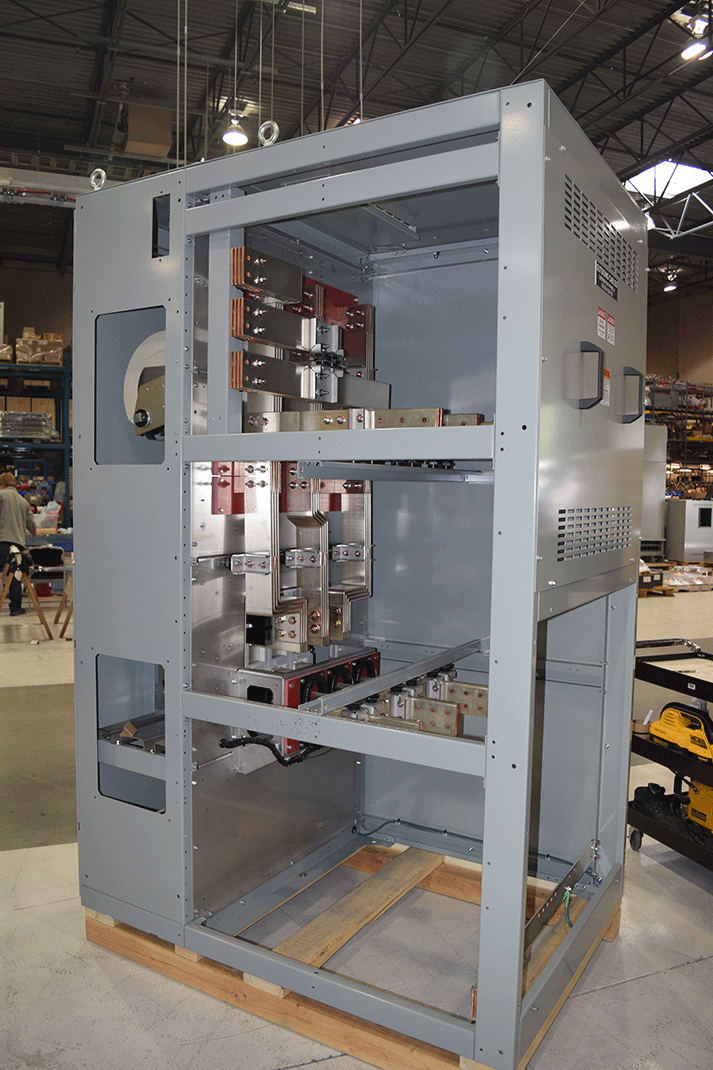 Internal View of 480V Low Voltage Switchgear